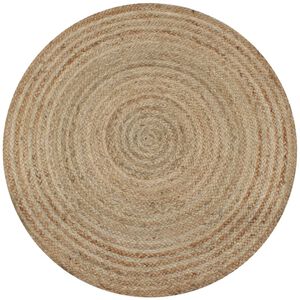 vidaXL Ukrasni pleteni tepih od jute 120 cm okrugli