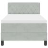 vidaXL LED Box Spring Krevet Svijetlo siva 90 x 190 cm Bar&scaron;un