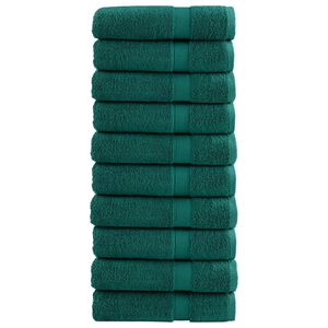 vidaXL Ručnici za kupanje SOLUND 10 kom tirkizni 100x150 cm 600 gsm