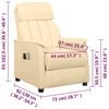 vidaXL Električni masažni naslonjač od umjetne kože krem