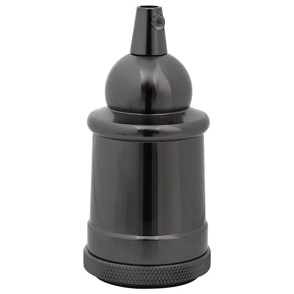 vidaXL Grla za žarulje 2 kom sjajno crna E27