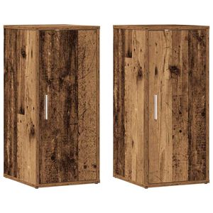 vidaXL Ormari za cipele 2 kom staro drvo 32x35x70 cm konstruirano drvo