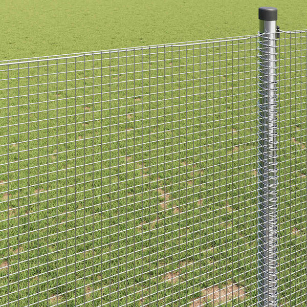 vidaXL Zavarena žičana ograda Srebrno 0.4 x 25 m