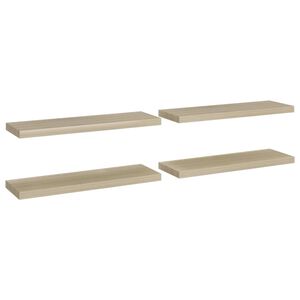 vidaXL Plutajuće zidne police 4 kom boja hrasta 80 x 23,5 x 3,8 cm MDF