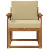vidaXL Vanjski kauč Čvrsto drvo akacije i poliester Prirodna