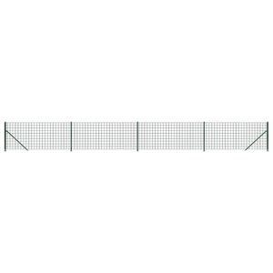 vidaXL Ograda od žičane mreže s prirubnicom zelena 0,8 x 10 m