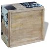 vidaXL Stolić za kavu od prave kravlje kože 60 x 60 x 36 cm
