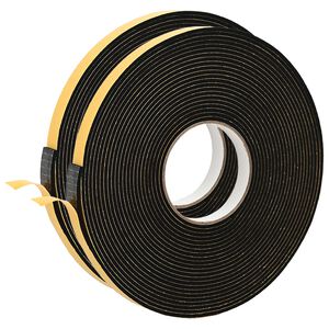 vidaXL Samoljepljiva pjenasta traka 2 kom. Crna 15mm x 10m CR pjena
