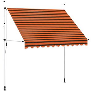 vidaXL Tenda na ručno uvlačenje 250 cm narančasto-smeđa
