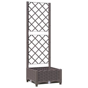 vidaXL Vrtna sadilica s re&scaron;etkom smeđa 40 x 40 x 121,5 cm PP