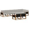 vidaXL Set vanjskih sofa 8 kom. Prirodna i svjetlosiva