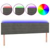 vidaXL LED uzglavlje tamnosivo 200x5x78/88 cm bar&scaron;unasto