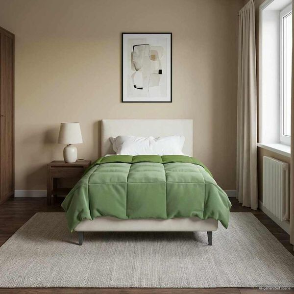 vidaXL Puni pokrivač za cijelu godinu Zelena 155 x 200 cm Mikrovlakna