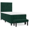 vidaXL Box spring krevet s madracem tamnozeleni 100x200 cm bar&scaron;unasti