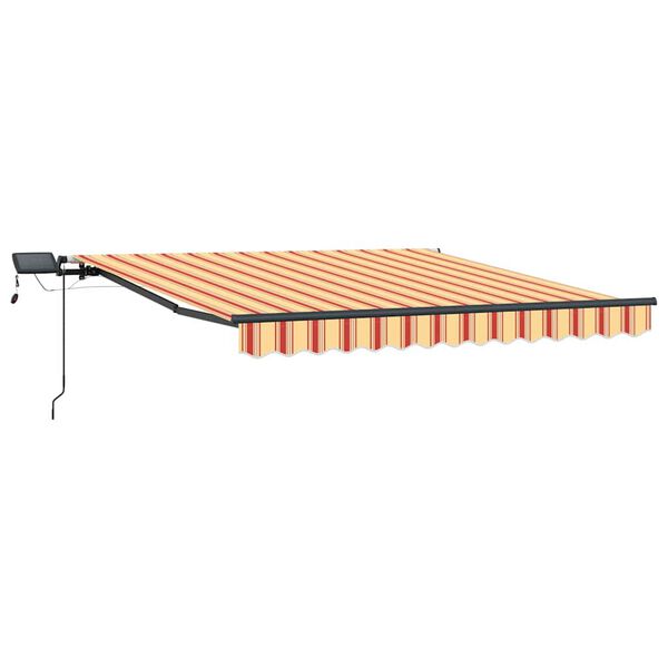 vidaXL Skrovita tenda žuta i narančasta 300 x 250 cm tkanina