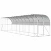 vidaXL Kavez za piletinu uz zid Srebrna 600 x 150 x 215 cm