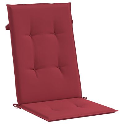 vidaXL Jastuci za vrtne stolice 6 kom boja vina 120x50x3 cm od tkanine