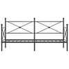vidaXL Dnevni krevet bez madraca crni 75x190 cm čelik