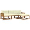 vidaXL Set vanjskih sofa s jastukom 4 pcs Prirodna i krem