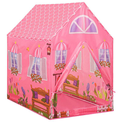 vidaXL Dječji šator za igru s 250 loptica ružičasti 69 x 94 x 104 cm