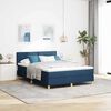 vidaXL Boxspring krevet s madracem Plava 140 x 200 cm tkanina