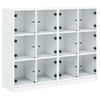 vidaXL Regal za knjige s vratima bijeli 136 x 37 x 109 cm drveni
