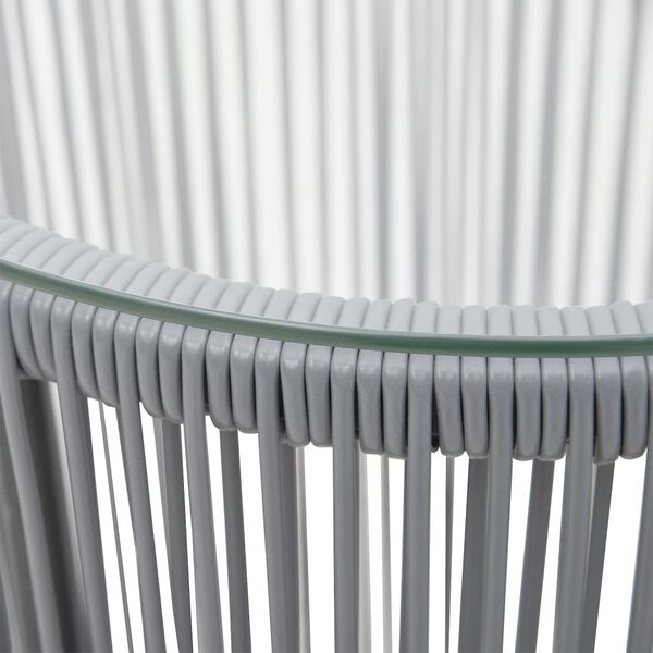 vidaXL 3-dijelni bistro set od PE ratana s jastucima sivi