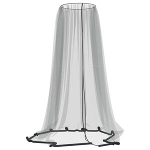vidaXL Mreža protiv komaraca za suncobran 220 crna &Phi; 300 x 230 cm