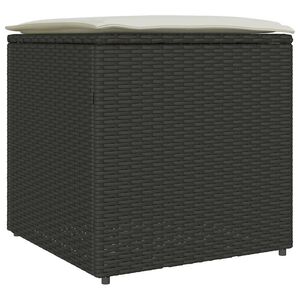 vidaXL Kutija za jastučiće s pohranom Crna 50 x 50 x 50 cm poliratan