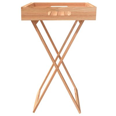 vidaXL Sklopivi stol s pladnjem 52x36x56,5 cm od masivnog drva oraha