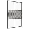 vidaXL Pregrada za tuširanje s prozirnim staklom ESG 140 x 195 cm crna