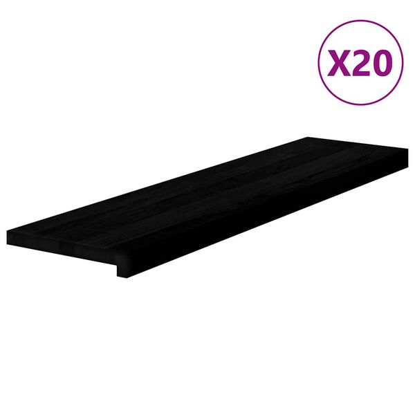 vidaXL Gazi&scaron;ta stepenice 20 kom tamnosmeđi 100x25x2 cm masivna hrast