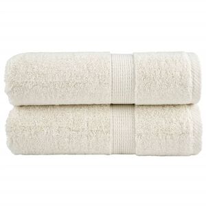 vidaXL Premium ručnici za pranje SOLUND 2 kom. krem 30x30 cm 600 g/m&sup2;