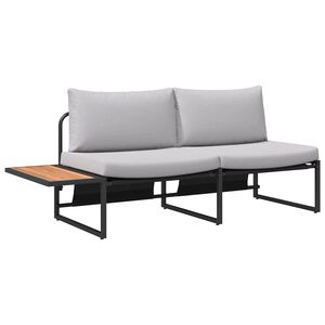 vidaXL Vrtni kauč s jastukom Svijetlo siva 200,5 x 70 x 85,5 cm Čelik