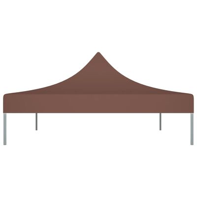 vidaXL Krov za šator za zabave 4 x 3 m smeđi 270 g/m²
