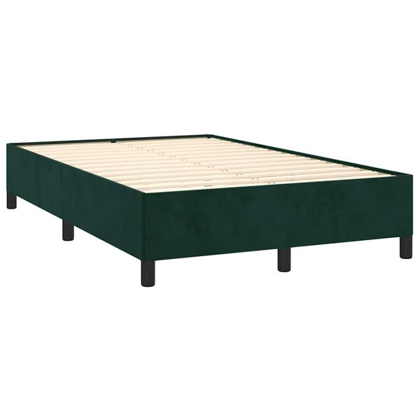 vidaXL Krevet box spring s madracem tamnozeleni 120x190 cm bar&scaron;unasti