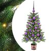 vidaXL Božićno drvce s 150 LED svjetlima s stalakom Zelena 90 cm PE