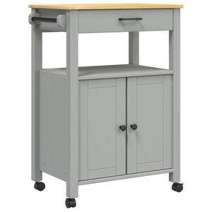 vidaXL Kuhinjska kolica MONZA 60x40x88,5 cm od masivne borovine