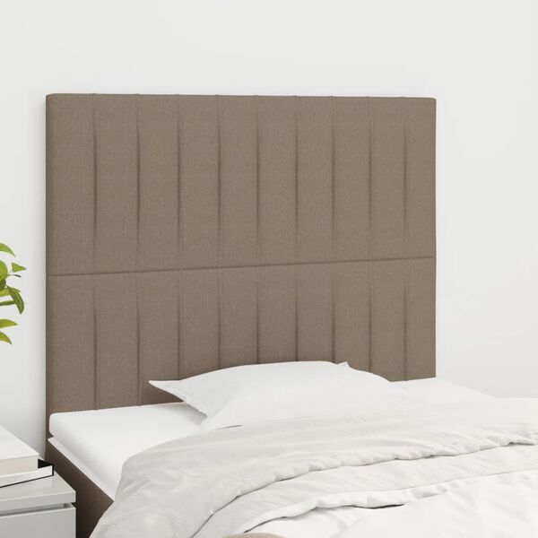 vidaXL Uzglavlje boje taupe 100x5x118/128 cm tkanina
