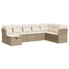 vidaXL 8-dijelni set vrtnih sofa od poliratana s jastucima bež