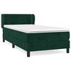 vidaXL Box spring krevet s madracem tamnozeleni 90x190 cm bar&scaron;unasti
