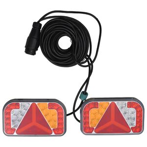 vidaXL Svjetla za prikolicu 2 kom crvena 24x5x14,5 cm 12 V LED žarulja