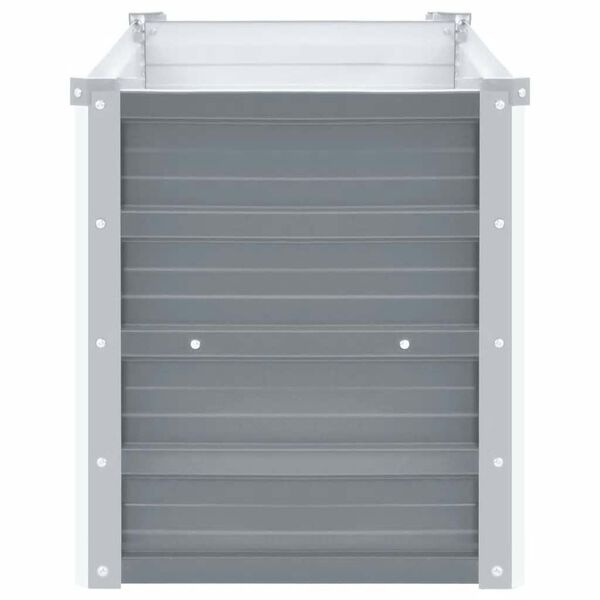 vidaXL Vrtna sadilica od pocinčanog čelika 160 x 40 x 45 cm siva