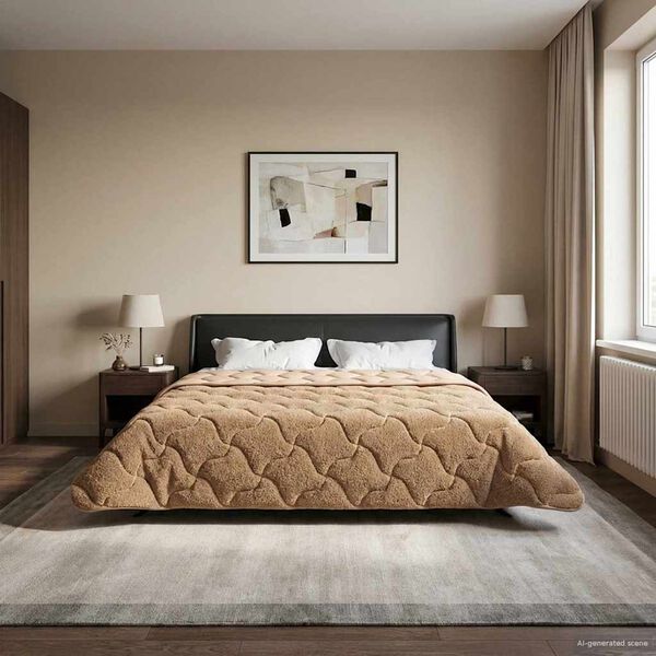 vidaXL Ljetni pokrivač &Scaron;onerisan Sivo-smeđa 200 x 220 cm