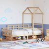 vidaXL Dnevni krevet s krovom bez madraca 80 x 200 cm masivno drvo