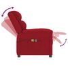 vidaXL Električni masažni naslonjač baršunasti crvena boja vina