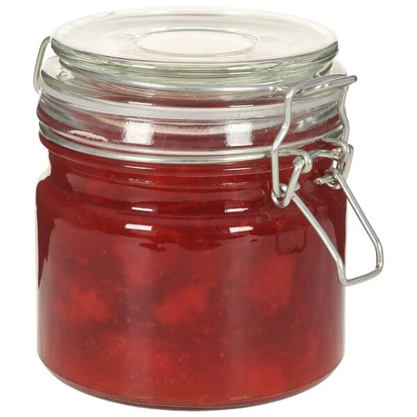 vidaXL Staklenke za pohranu s kopčama 6 kom 500 ml