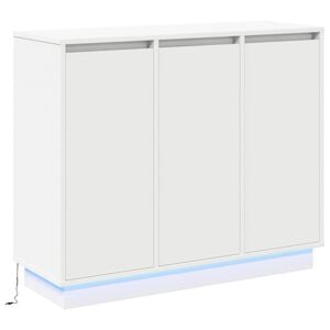 vidaXL LED komoda Bijelo 90 x 32 x 75 cm Konstruirano drvo