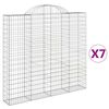 vidaXL Lučne gabionske ko&scaron;are 7 kom 200x30x180/200cm pocinčano željezo