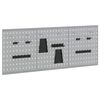 vidaXL Panel za alate 3 kom. Siva 150 x 1 x 60 cm